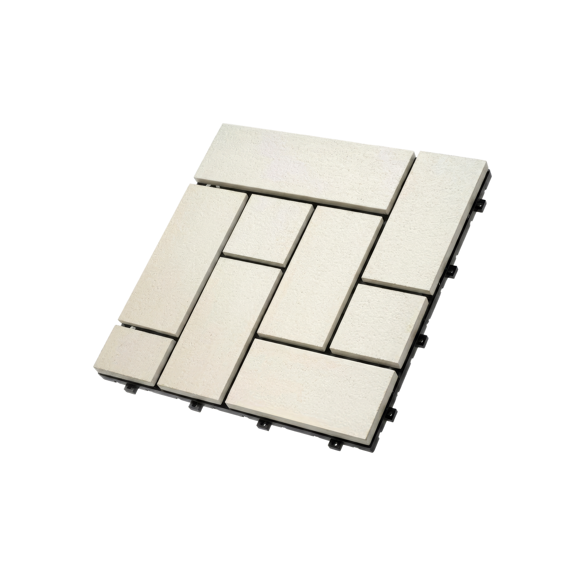 White Cream composite deck tile