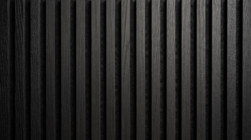 Neo Gray wood slat acoustic panels, close-up of the finish and gaps between slats.
