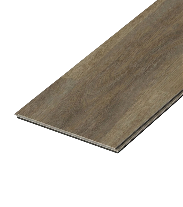 Cashmere SPC vinyl flooring, single plank shown at an angle.