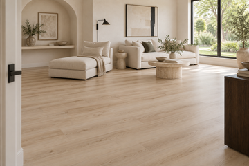 Toucan TFGD 207 Glue-Down Vinyl Flooring — TFGD 207 — daytime living room. AI interior visualization based on original supplier finish photos.