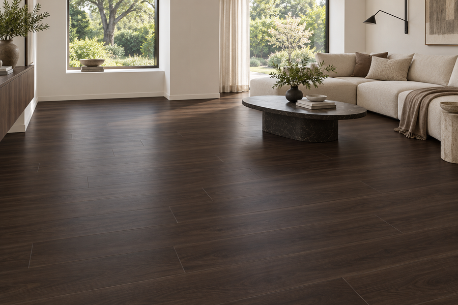 Deep Walnut SPC Vinyl Flooring