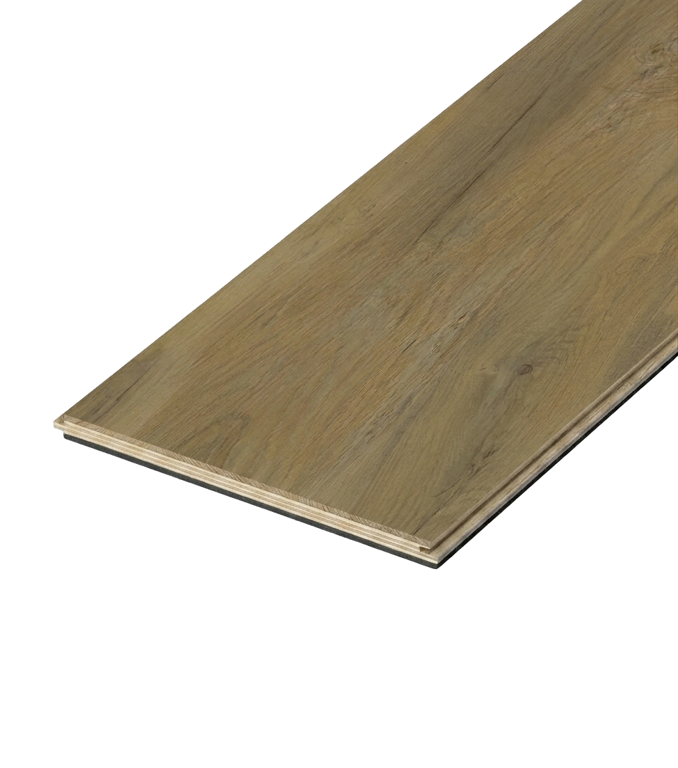 Ceaser SPC vinyl flooring, single plank shown at an angle.